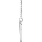 14K White 17x15.8 mm Heart 16 Necklace photo 2