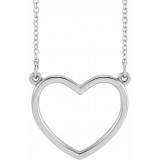 14K White 17x15.8 mm Heart 16 Necklace photo