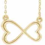 14K Yellow Infinity-Inspired Heart 16-18 Necklace photo
