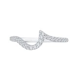Shah Luxury 14K White Gold Round Diamond Wedding Band photo
