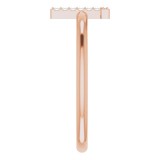 14K Rose .04 CTW Diamond Initial T Ring photo 4
