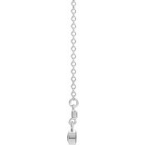 14K White Diamond Bezel-Set 18 Bar Necklace photo 2