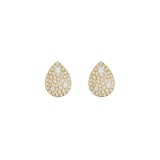 Henri Daussi 18k Yellow Gold Diamond Stud Earrings photo