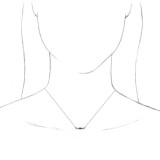 14K White Emerald & 1/5 CTW Diamond 18 Necklace photo 3