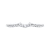 Shah Luxury Round Diamond Half-Eternity Wedding Band In 14K White Gold photo