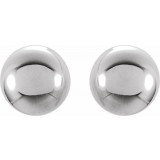 14K White 4 mm Ball Stud Earrings photo 2