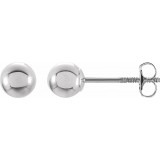 14K White 4 mm Ball Stud Earrings photo