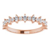 14K Rose 3/8 CTW Diamond Anniversary Band photo 3