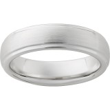 Serinium Domed Band with Grooved Edges and Satin Finish photo
