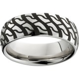 Serinium Domed Band with Mudder Laser Engraving photo