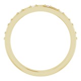 14K Yellow 1/6 CTW Diamond Floral Anniversary Band photo 2