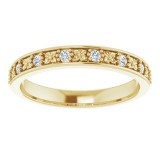 14K Yellow 1/6 CTW Diamond Floral Anniversary Band photo 3