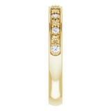 14K Yellow 1/6 CTW Diamond Floral Anniversary Band photo 4