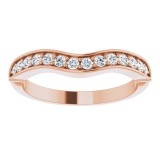 14K Rose 1/4 CTW Diamond Matching Band photo 3