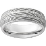 Serinium Domed Band with Illusion Laser Engraving photo