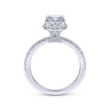 Gabriel & Co. 14k White Gold Contemporary Halo Engagement Ring photo 2