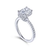 Gabriel & Co. 14k White Gold Contemporary Halo Engagement Ring photo 3