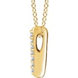 14K Yellow .05 CTW Diamond Bar 16-18 Necklace photo 2