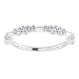 14K White 3/8 CTW Diamond Anniversary Band photo 3