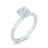 Shah Luxury 14K White Gold Solitaire Engagement Ring (Semi-Mount) photo 2