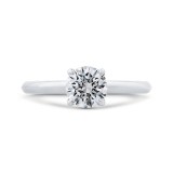 Shah Luxury 14K White Gold Solitaire Engagement Ring (Semi-Mount) photo