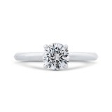 Shah Luxury 14K White Gold Solitaire Engagement Ring (Semi-Mount) photo