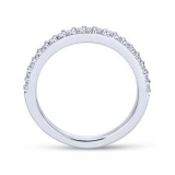 Gabriel & Co. 14k White Gold Contemporary Diamond Wedding Band photo 2