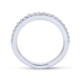 Gabriel & Co. 14k White Gold Contemporary Diamond Wedding Band photo 2