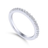 Gabriel & Co. 14k White Gold Contemporary Diamond Wedding Band photo 3