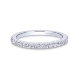 Gabriel & Co. 14k White Gold Contemporary Diamond Wedding Band photo