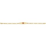 14K Yellow & Red Enamel Medical Identification 7 Bracelet photo