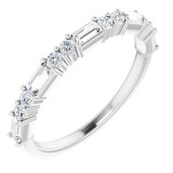 14K White 1/2 CTW Diamond Anniversary Band photo