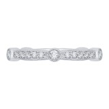 Shah Luxury 14K White Gold Round Diamond Wedding Band photo