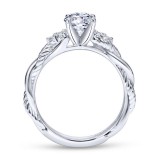 Gabriel & Co. 14k White Gold Hampton Twisted Engagement Ring photo 2