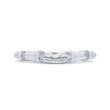 Shah Luxury 14K White Gold Baguette Diamond Wedding Band photo