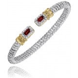 Vahan 14k Gold & Sterling Silver Garnet Bracelet photo