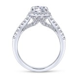 Gabriel & Co. 14k White Gold Entwined Halo Engagement Ring photo 2