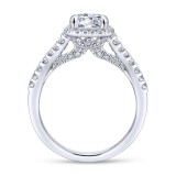 Gabriel & Co. 14k White Gold Entwined Halo Engagement Ring photo 2