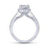 Gabriel & Co. 14k White Gold Entwined Halo Engagement Ring photo 2