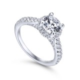 Gabriel & Co. 14k White Gold Entwined Halo Engagement Ring photo 3
