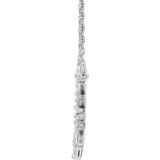 14K White 3/8 CTW Diamond Circle 18 Necklace photo 2