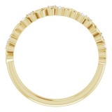 14K Yellow .08 CTW Heart Diamond Anniversary Band photo 2