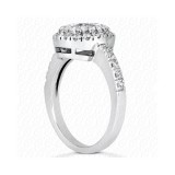 14k White Gold Diamond Semi-Mount Halo Engagement Ring photo 2