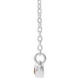 14K White Citrine & .08 CTW Diamond Bezel-Set Bar 16-18 Necklace photo 2