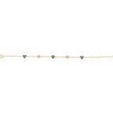 14K Yellow .04 CTW Diamond Flowers & Hearts 5-7 Bracelet photo 2