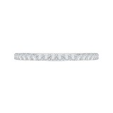 Shah Luxury 14K White Gold Round Diamond Half-Eternity Wedding Band with Euro Shank photo