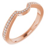 14K Rose 1/8 CTW Diamond Matching Band photo