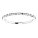 14K White 1/5 CTW Diamond Matching Band photo 3