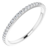 14K White 1/5 CTW Diamond Matching Band photo