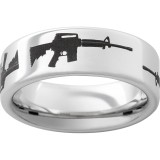 Serinium Pipe Cut Band with AR-15 Laser Engraving photo